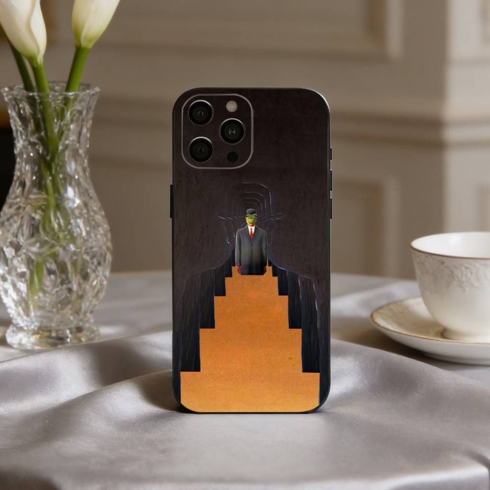 H-Rene M-Magritte-S A-Art Phone Case For iPhone 17pro, 16,15,14,13,12,11 X XR Plus,Others Soft Black Cover