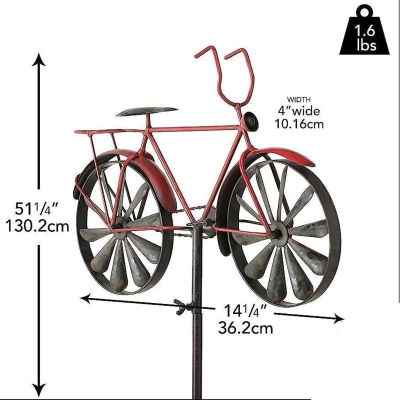 Декор для сада велосипеда, металлическая вертушка для велосипеда, винтажный декор для сада на открытом воздухе, для уличного газона, скульптуры, статуи, украшения