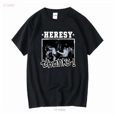 Футболка Heresy Спасибо ep UK Hardcore Softstyle 9 расцветок с длинным или коротким рукавом винтажная стирка Повседневная Стильная Мягкая Эластичная