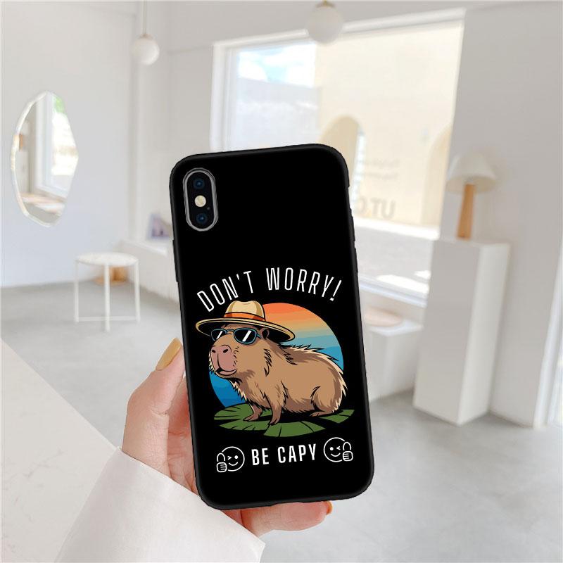 LO19 Cartoon Capybara Soft Shell Phone Case for OPPO A3 Pro A72 A74 A76 A77 A77S A78 A79 A94 A95 A18 A40M A58