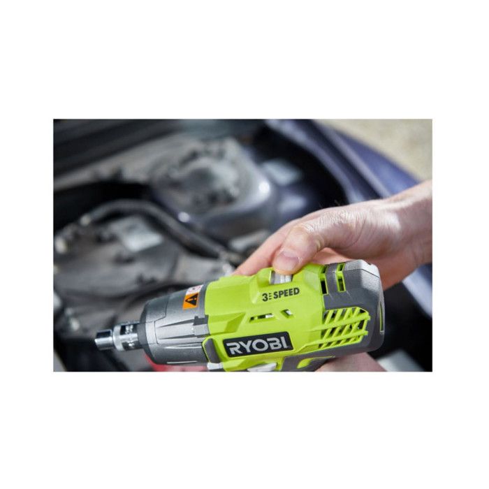 RYOBI - 18V ONE+ Impact Wrench - 3 Modes - 1/2" Square Drive + 2 Ah Battery, Bag &; 1/4'' Adapter - R18IW3-120S