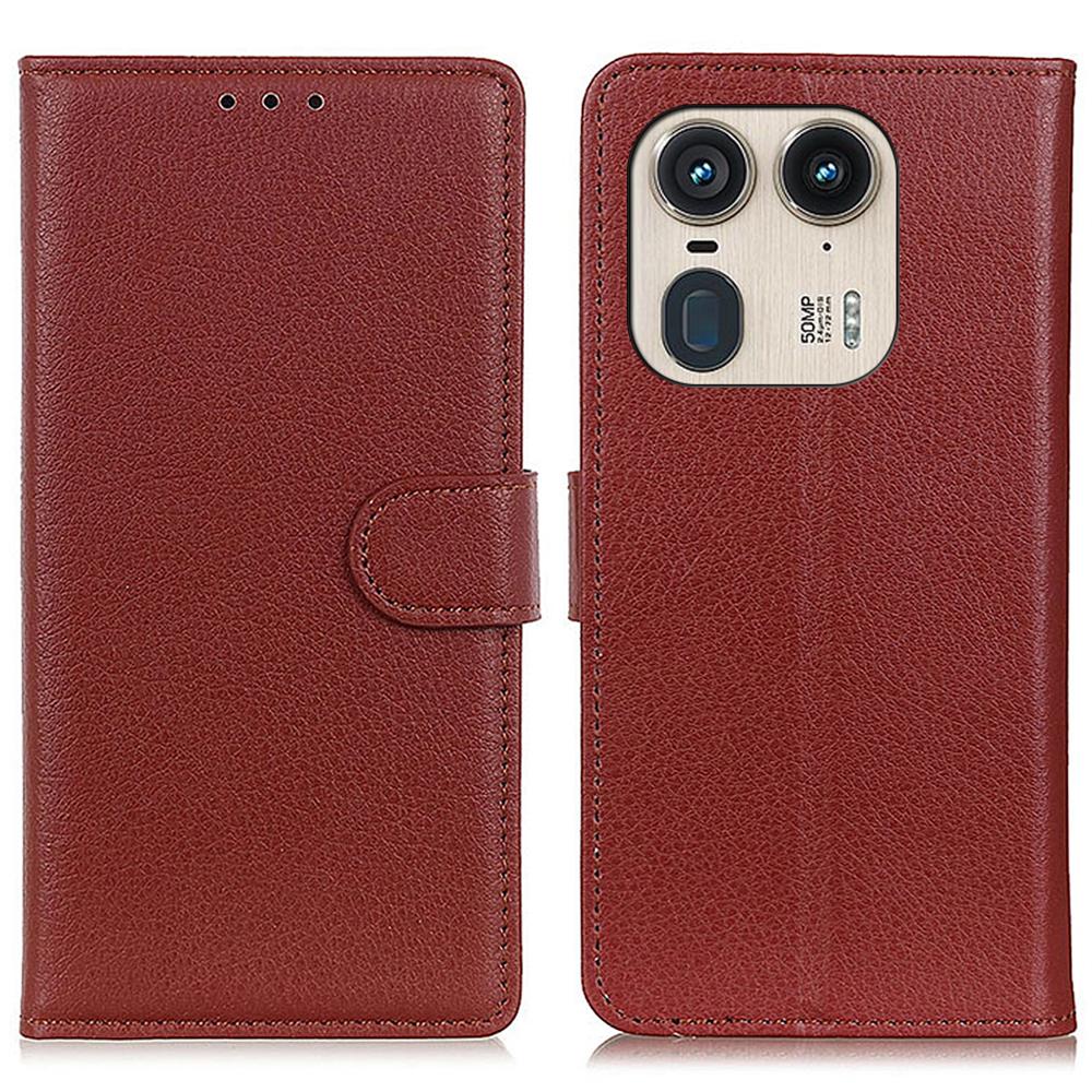 Чехол для Motorola Edge 50 Ultra 5G/Moto X50 Ultra 5G со слотами для карт, кожаная текстура личи, чехол для телефона