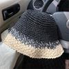 Spring Summer Beach Straw Cap Handmade Bucket Hat Korean Women's Straw Hat  Outdoor