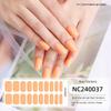 New Solid Color Simple Semi-cured Nail Stickers 20 Finger Gel Nail Stickers