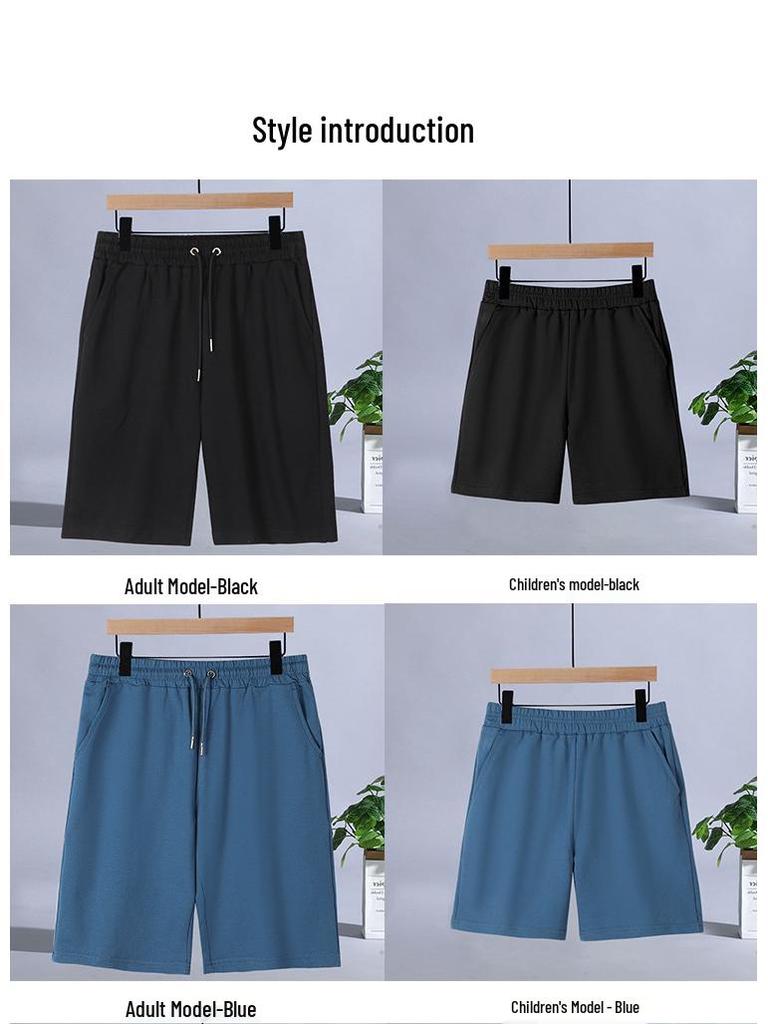 Корейские повседневные шорты из хлопкового терри с высокой посадкой - Летний стиль для родителей и детей