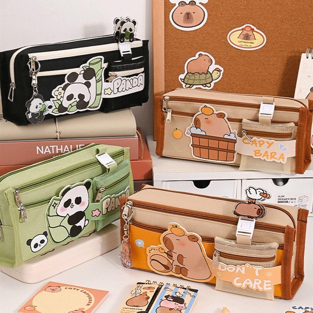 Большая вместительная пеналь-капибара, милый мешочек для хранения, пенал, сумка для канцелярских принадлежностей, для детей