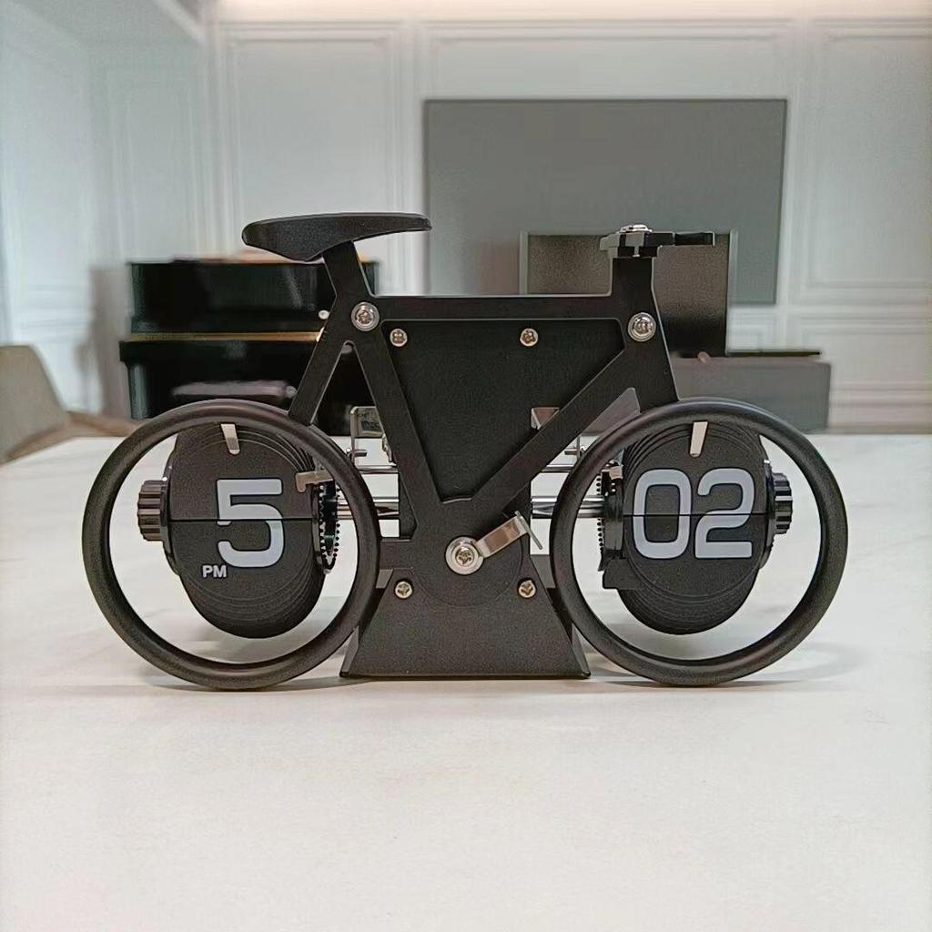 Creative Retro Flip Clock - Modern Simple Design, Ingenious Single-Leg Balance for Living Room Decor