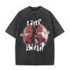 Washed VintageLimp Bizkit Graphic T-shirt Men Women Hip Hop Casual Overd Short Sleeve T Shirts Unisex Streetwear#Color(5)