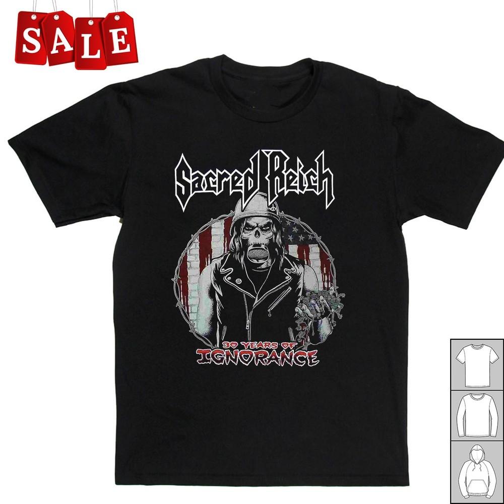 Новая Sacred Reich 30 ЛЕТ НЕВЕЖЕСТВА Подарок Для Фанатов Унисекс S-5XL Футболка OS265 Унисекс Футболка
