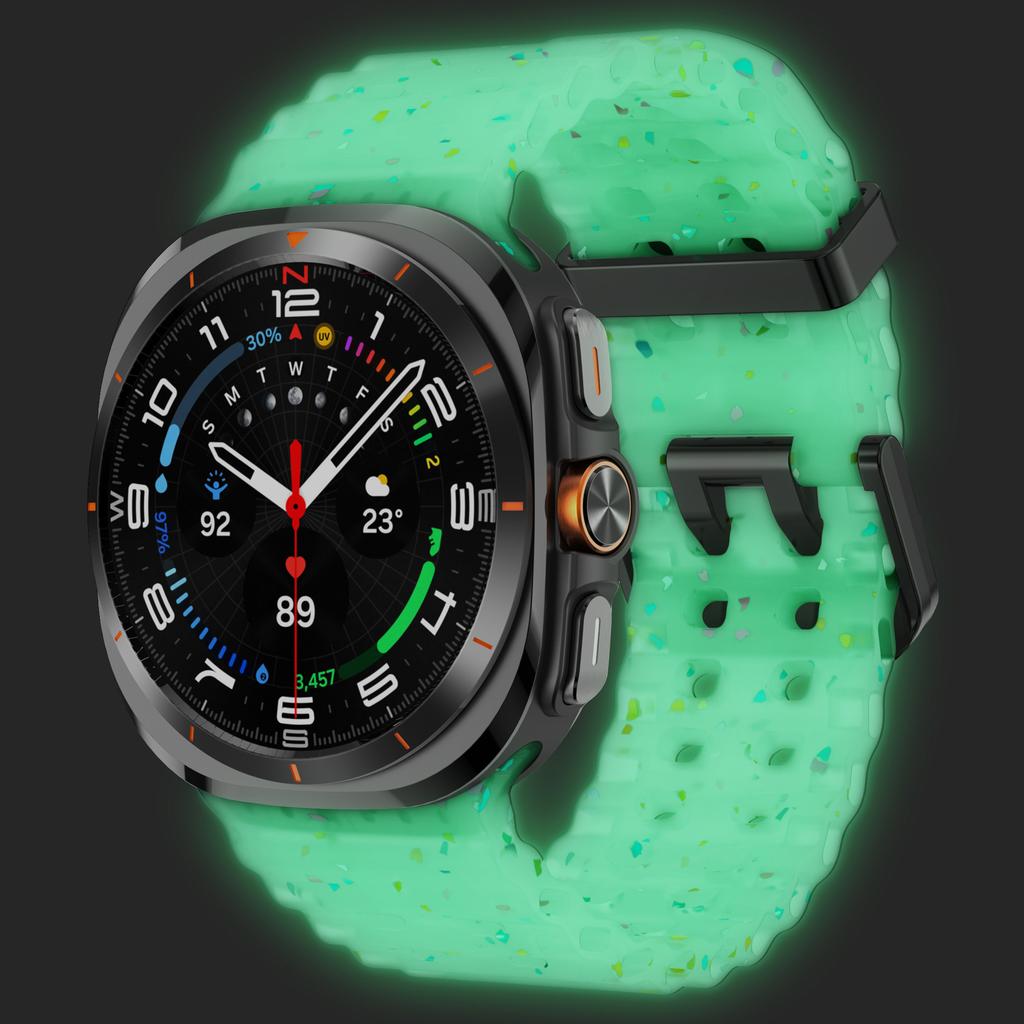 Дышащий силиконовый ремешок для Samsung Galaxy Watch Ultra 47 мм Морской браслет Galaxy Watch Ultra(2025) Ремешок для часов 47 мм