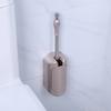 Stainless Steel Handle Toilet Brush with Holder Home Hotel Bathroom Cleaning Tool Set