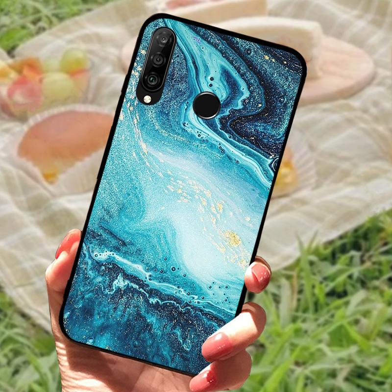 For Huawei P30 Lite Case P30Lite Cover Cute Fashion Cartoon Shockproof Silicone Cases For Huawei Nova 4e Fundas MAR-LX1A Shell