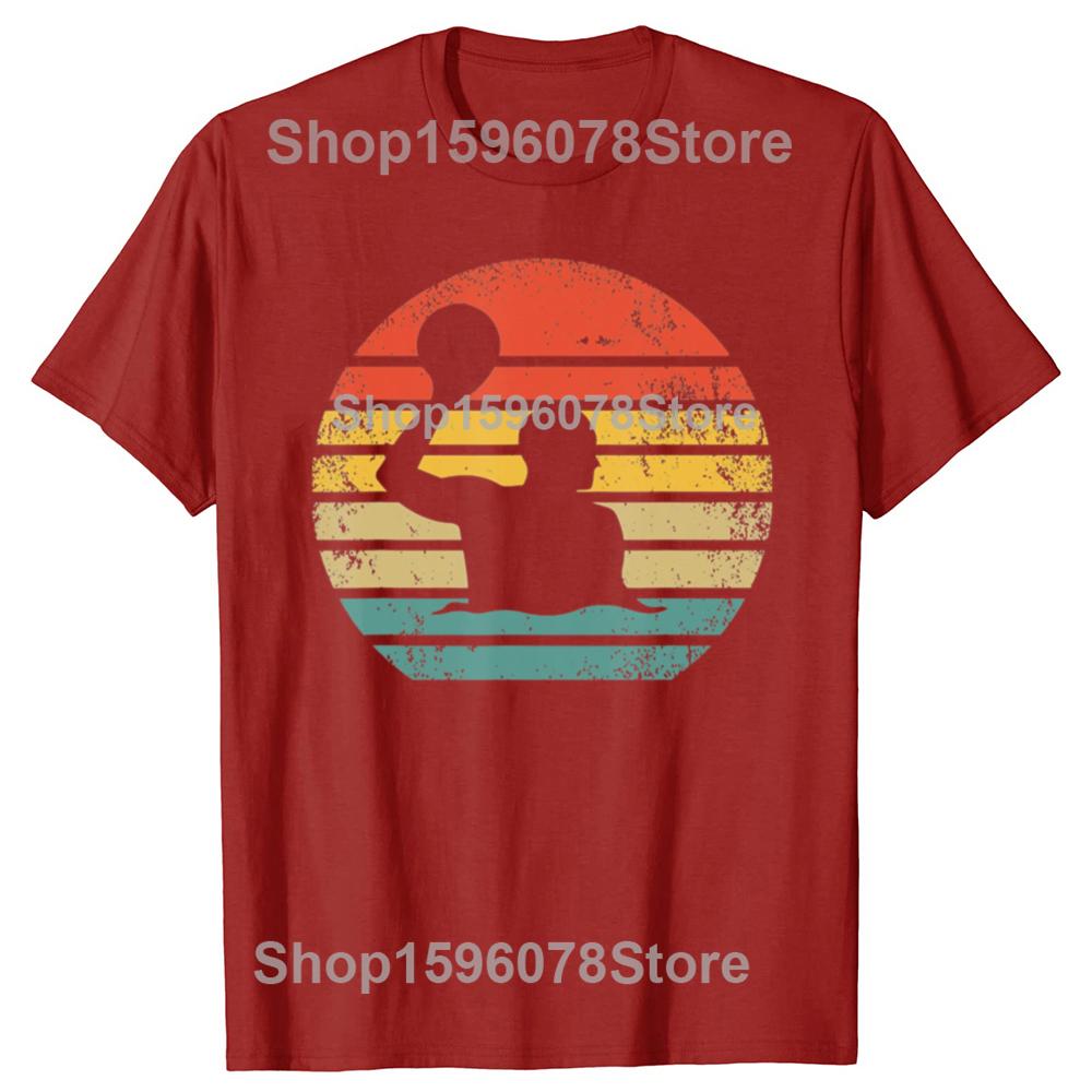 Funny Retro Water Polo Player Vintage Waterpolo Graphic T Shirts Men Women Pure Cotton Humor Tee Shirt Short Sleeve Clothing