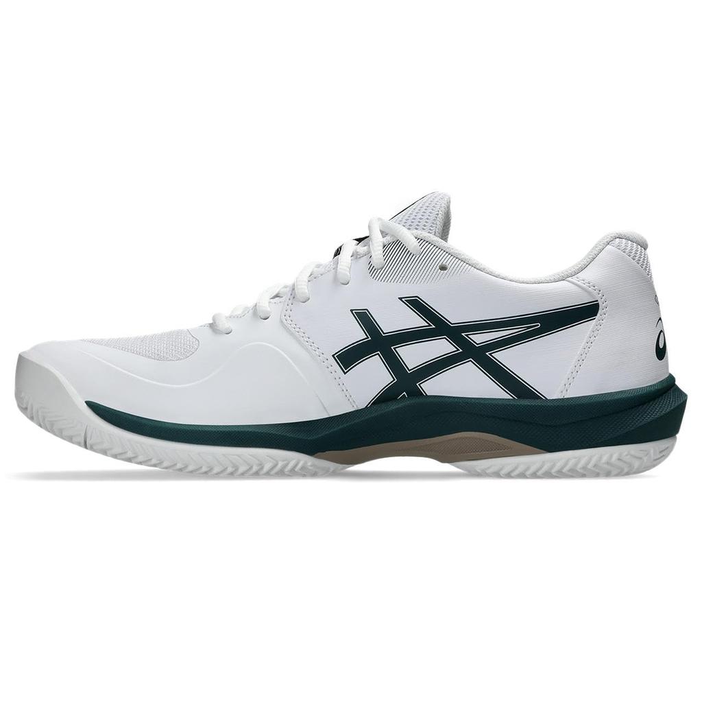 ASICS GAME FF Tennis Size 100 Size 2E CLAY/OC Shoes, 1041A490, Men's, (White/Saxon Green), 25.0 cm,