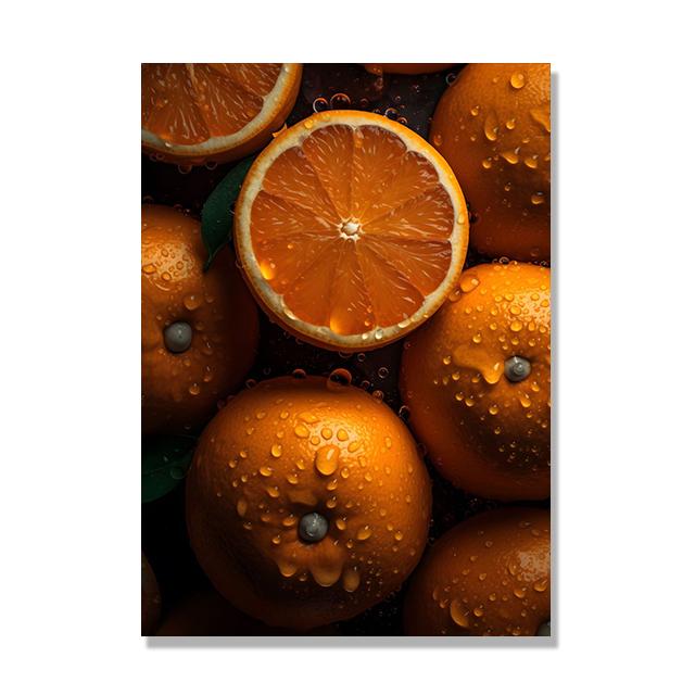 Tasty Fruit Kitchen Canvas Paintings Watermelon Banana Apple Lemon Poster Wall Art HD Picture For Interior Decor Frameless