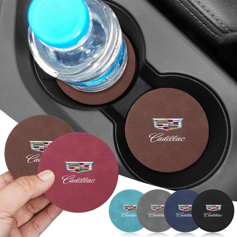 Car Water Cup Pad Non-slip Coaster Accessories For Cadillac CT5 CT6 CTS Seville ATS CT4 XTS Celestiq Ciel Escala SRX XT4 XT5 XT6 XLR ELR Elmiraj EXT