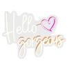 Hello Gorgeous Neon Sign LED Light Unique Shape Super Bright Energy-Saving USB Powered LED Light Sign Wall Art Decoration