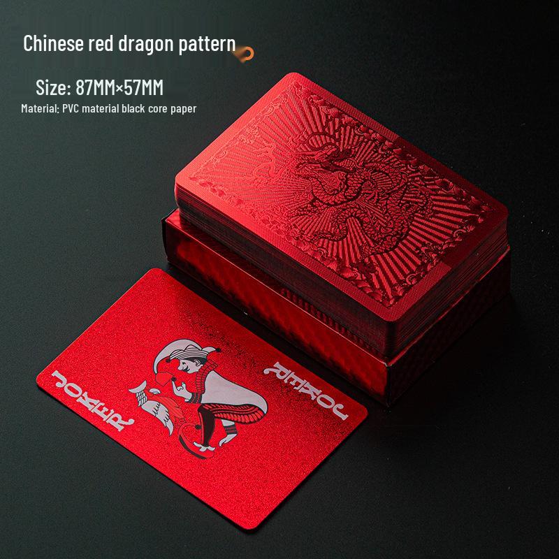 Luxury Gold PVC Playing Cards: Waterproof, Fold-Proof, Wear and Dirt Resistant, Washable.