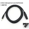 1м 2м 3метра Аудио 3-контактный XLR к 3,5 мм штекер Микрофонный Aux удлинительный кабель 3,5 разъем к XLR гнездо Шнур Позолоченный разъем провод