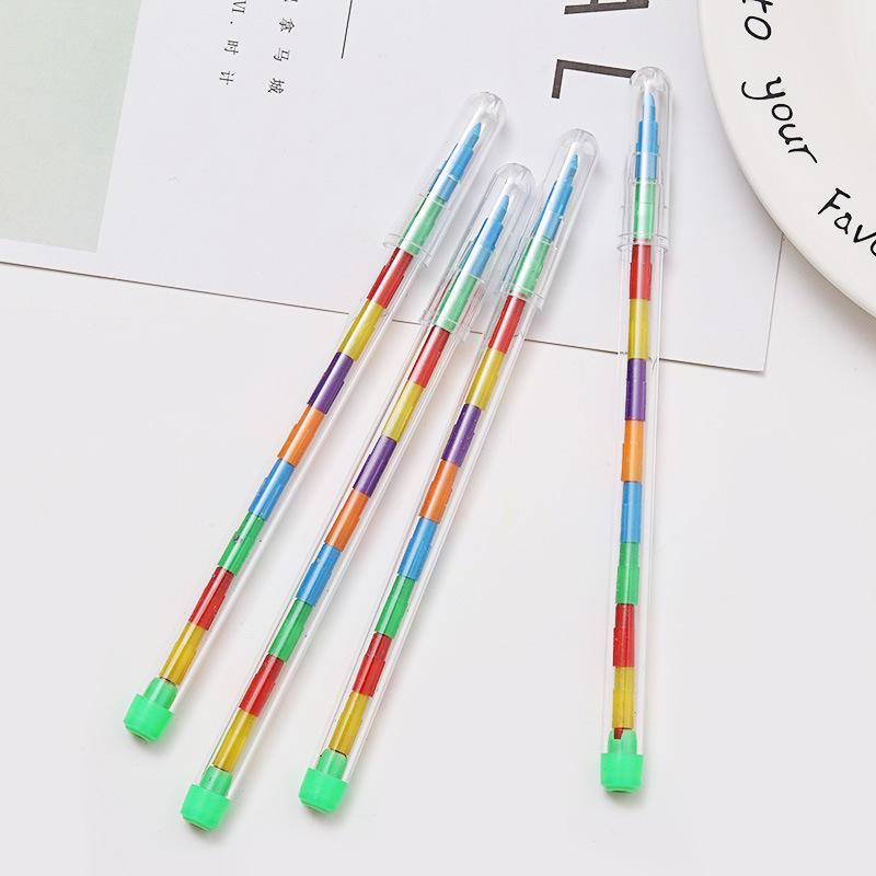 Kids Creative 10 Colors Crayon Student Drawing Pencil Multicolor Art Kawaii Writing Pen for Kids Gift School Stationery