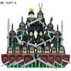 Рыцарь из строительных блоков, гуманоидная боевая лошадь, злодей, детская игрушка, подарок на день рождения с мультяшным персонажем.