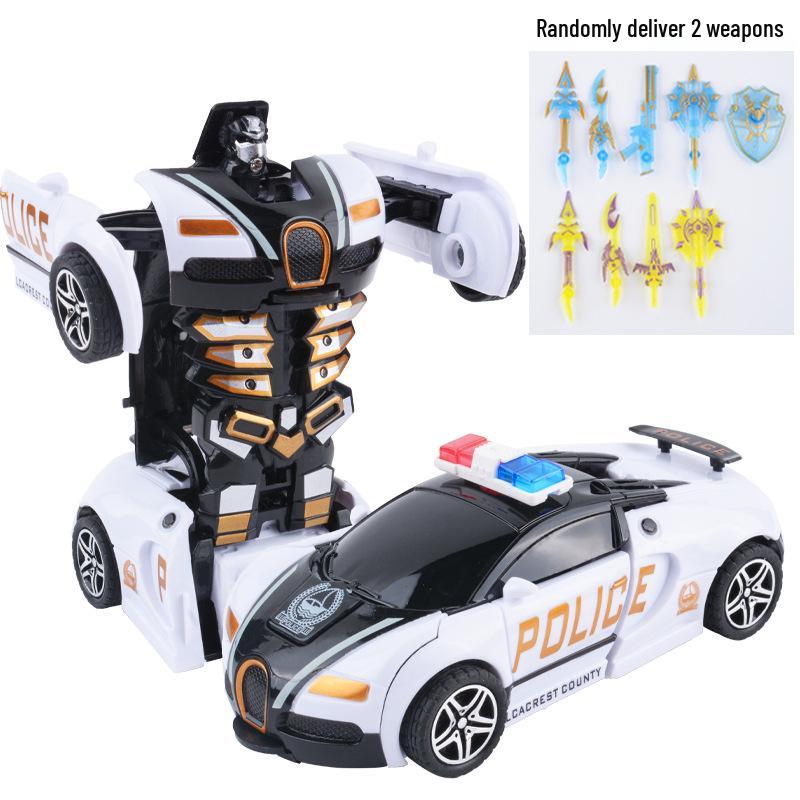 Детская деформирующаяся игрушечная машинка - Инерционная ударопрочная машина-пазл с одной кнопкой