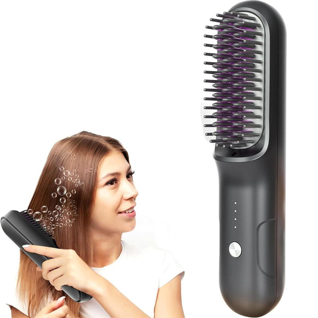 Расческа для выпрямления, прямые и вьющиеся волосы, шина для челки двойного назначения, электрические щипцы для завивки