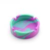 1PC Silicone Round Ashtray Camouflage Solid Color Fluorescent Models Ashtray Anti-scald Easy To Clean Ashtray
