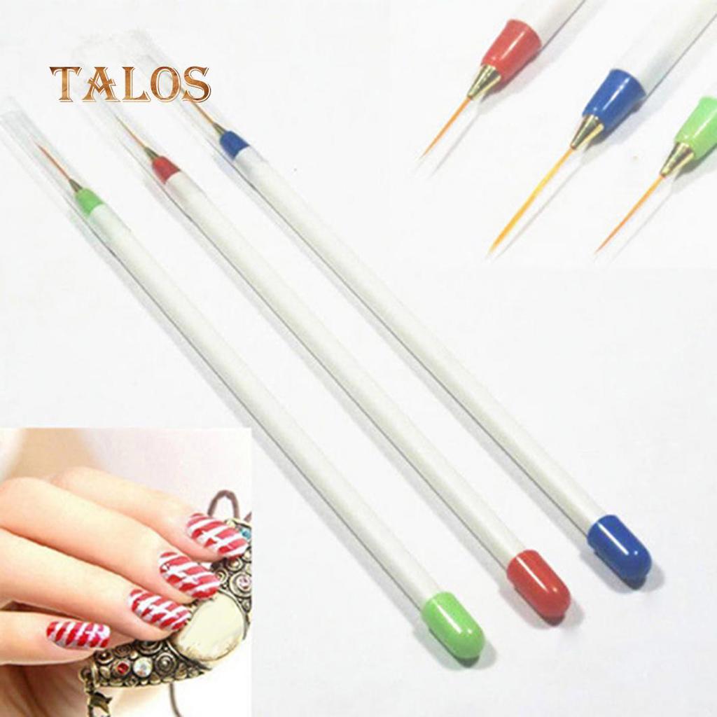 3 Pcs/Set Nail Art Fine Liner Design Detail Decor Painting Drawing DIY Pen Brush Nail Care