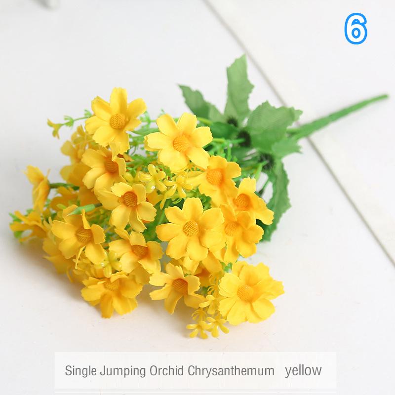 1 букет 28 головок искусственных цветов искусственный шелк орхидея хризантема цветок свадебный букет цветов домашний сад вечеринка декор
