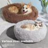 Round Dog Bed Winter Warm Cat Bed Plush Basket for Dog Washable Pet Bed for Small Medium Large Dog Sofa Cat