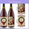 Party Christmas Bottle Stickers With Retro Style For Festive Event Decoration