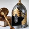 Древнегреческие Средневековые Стиль Шлемы Скульптура с Основанием Историческая Витрина Головной Убор Орнамент Домашний Офисный Стол Искусство