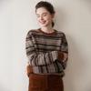 Mengyi 25 Autumn/Winter Cashmere Women's Fair Isle Retro Thick Pullover Sweater, Loose and Versatile.