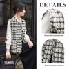 Women's Little Fragrance Style Plaid Vest