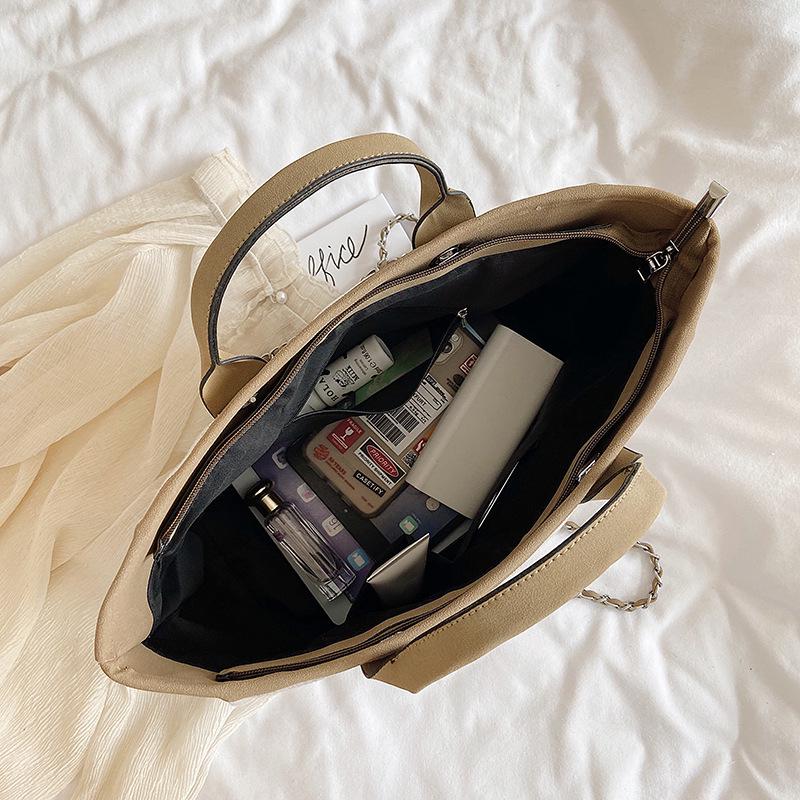 European and American Bucket Bag Women's Large-capacity Hand-held One-shoulder Diagonal Chain Tote Bag