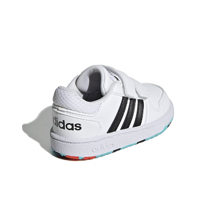 Adidas Neo Hoops 2.0 Comfortable Versatile Durable Low-Top Walking Shoes Baby Shoes White Black H01551