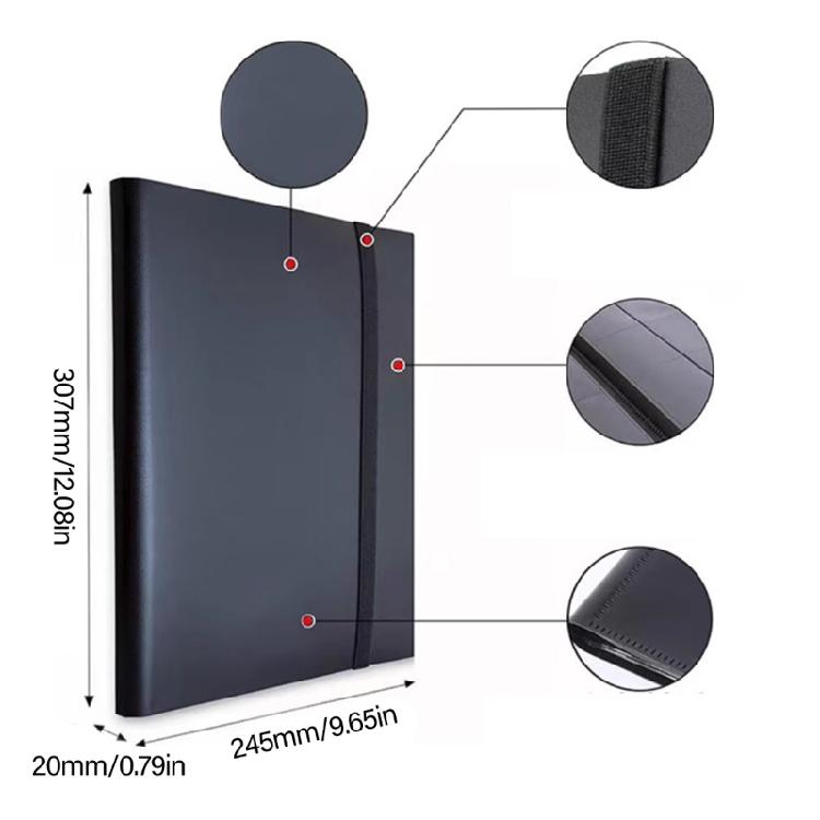 Portable Trading Card Binder 9 Pocket Cartoon Collection Notebook Trading Card Collection Notebook Game Card Binder
