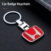UNYDV1 Car Badge Keychain Zinc Alloy Keyring Accessories For Honda Civic FIT Accord Prelude CRV 5th City CRZ CRX Jazz HRV Pilot Odyssey