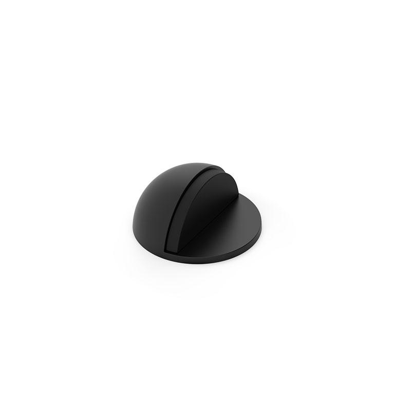 Semicircular, glued bumper, black