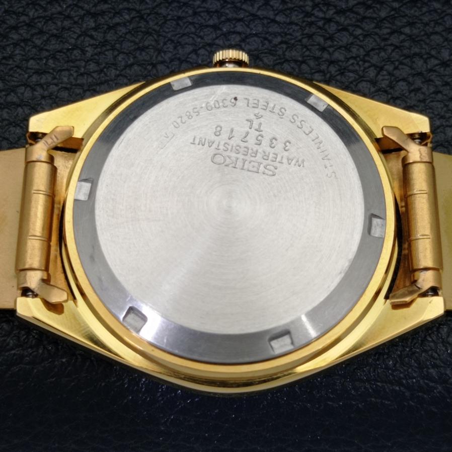 ВОССТАНОВЛЕННЫЕ АВТОМАТИЧЕСКИЕ МУЖСКИЕ ЧАСЫ SEIKO 5 JAPAN 6309A С ЧЕРНЫМ ЦИФЕРБЛАТОМ В АРАБСКОМ СТИЛЕ a427207-2