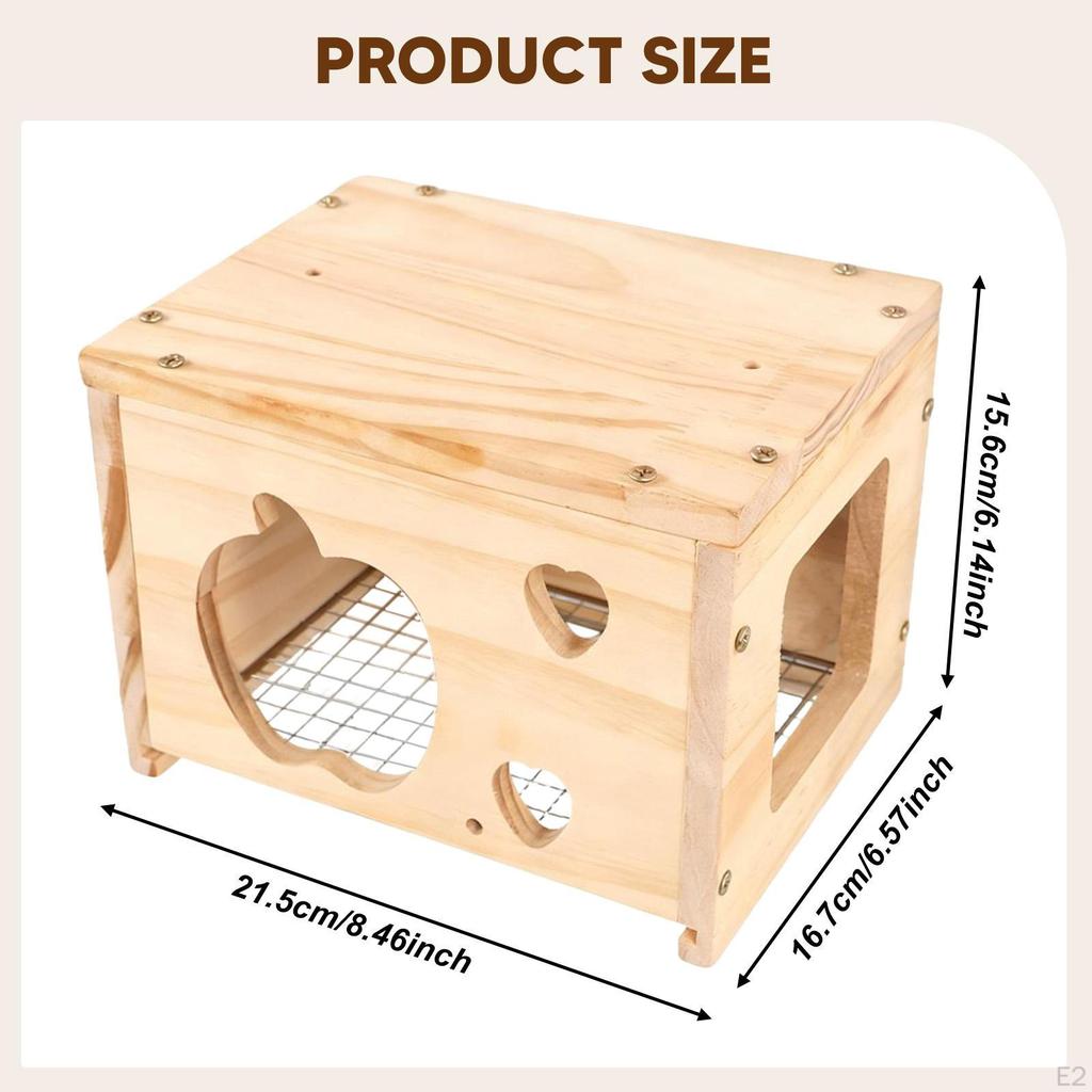 Wooden Bird House for Inside Cage Nest Resting Place Hut Wood Parakeet Nesting Box Parrot