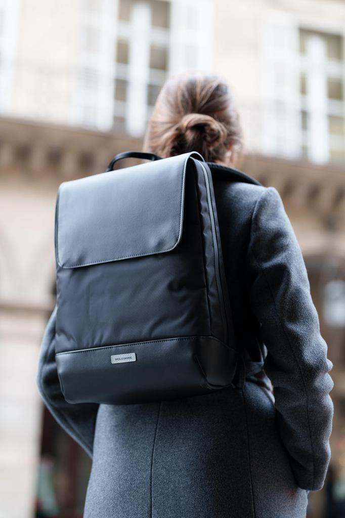 Moleskine Metro Slim Backpack, Men's, Black, One Size, Fits 15-inch Laptop, Business Backpack