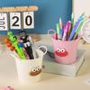 Cartoon Pen Holder Large Capacity Storage Bucket for Pens Pencils Markers Crayons Desktop Storage Box Organizer for Home Office