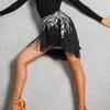 Women's Short Latin Dance Skirt Performance Dress Dance Fringed Hip Scarf Dress