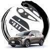 Ruiya Improved New Toyota Compatible Corolla Cross Door Switch Panel Interior Door Switch Panel Covers for Corolla Cross Carbon ABS Set Accessories,
