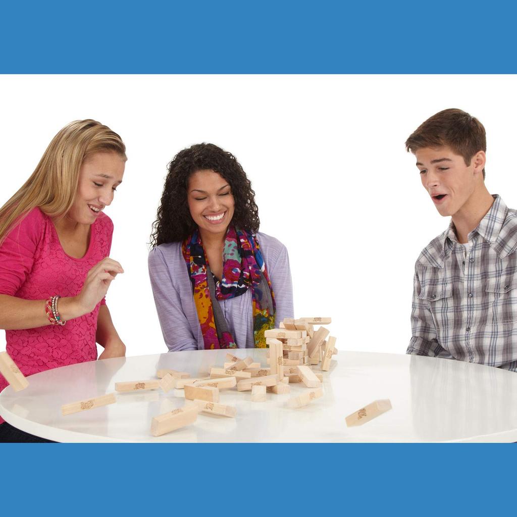 Игра Hasbro Jenga JENGA Оригинальная игра из блоков, изготовленная из натурального дерева, игра-башня для детей от 6 лет и старше, для 1 или более игроков, для вечеринок, семейная игра A2120