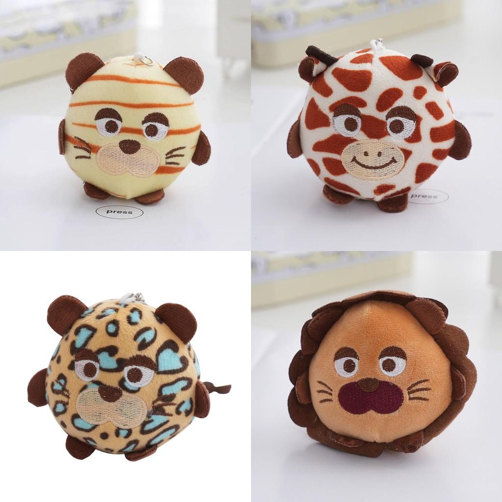 Очаровательный плюшевый аксессуар в виде головы животного. Милая плюшевая голова льва для студенческих сумок