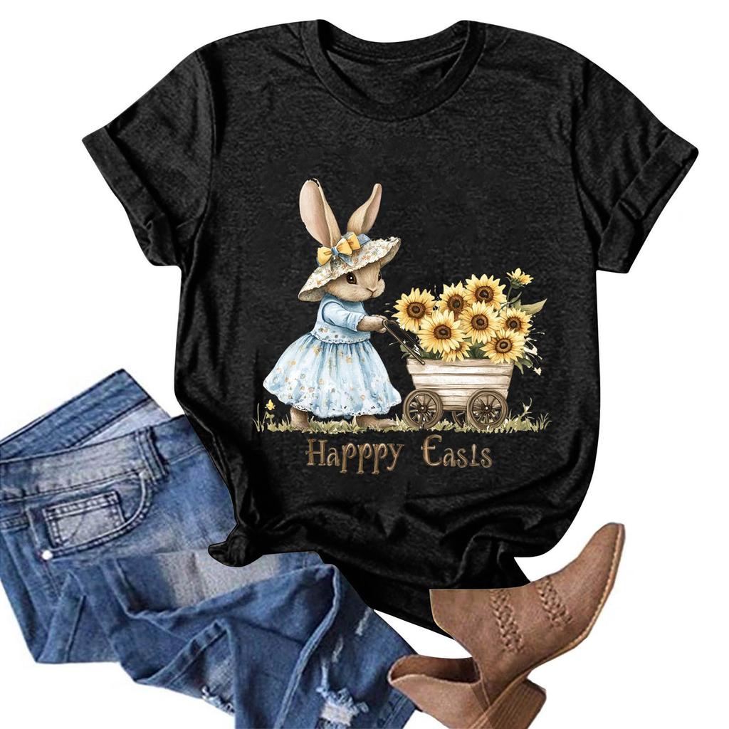 Женская модная повседневная футболка с круглым вырезом и принтом, пуловер с короткими рукавами, топ