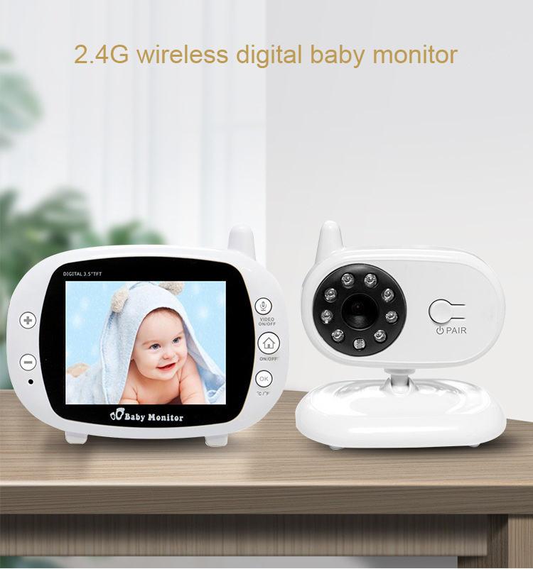 2,8-дюймовый ЖК-дисплей SP850 VOX Music Control Baby Monitor Nanny Camera Температурный дисплей Няня EU Plug